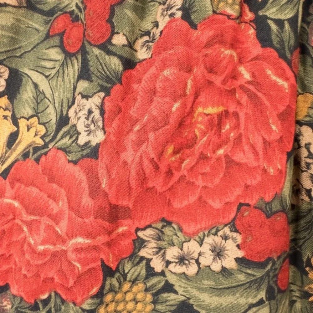 Vintage Worthington Floral Pleated Rayon Midi Skirt Size‎ 14 Garden Cottagecore